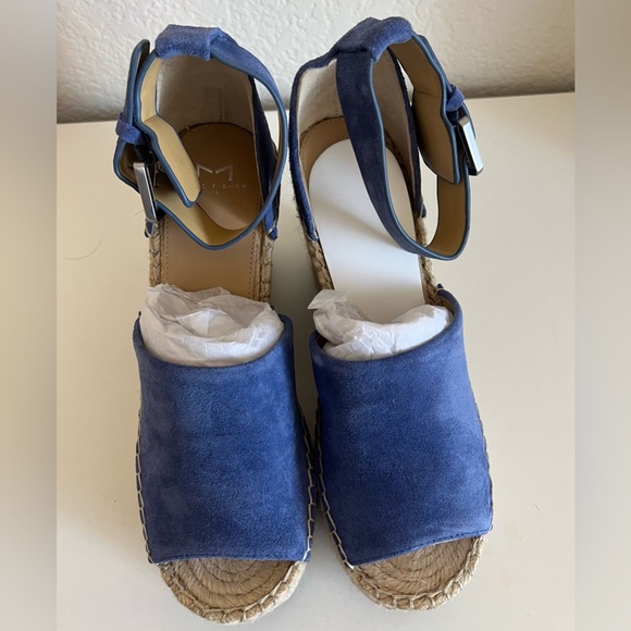 Adalyn Espadrille Wedge Sandals- Blue - Picture 2 of 5